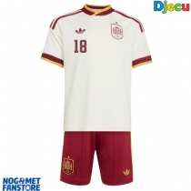 Španjolska Martin Zubimendi #18 Gostujuci Dres za djecu SP 2026 Kratak Rukav (+ Kratke hlače)